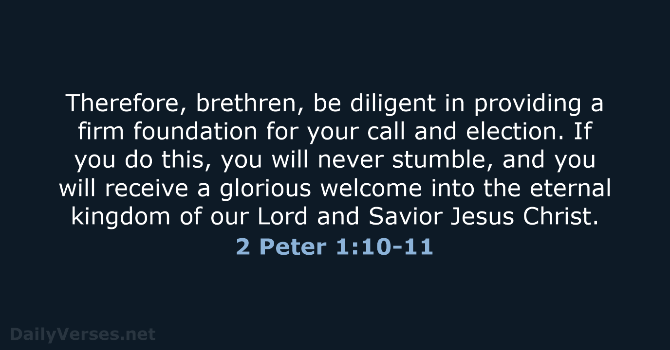 2 Peter 1:10-11 - NCB