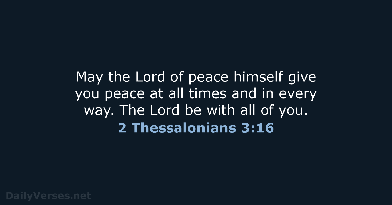 2 Thessalonians 3:16 - NCB
