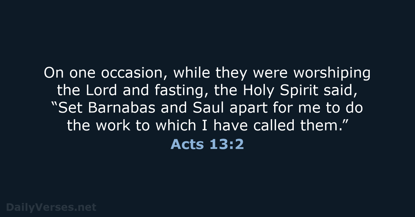 Acts 13:2 - NCB