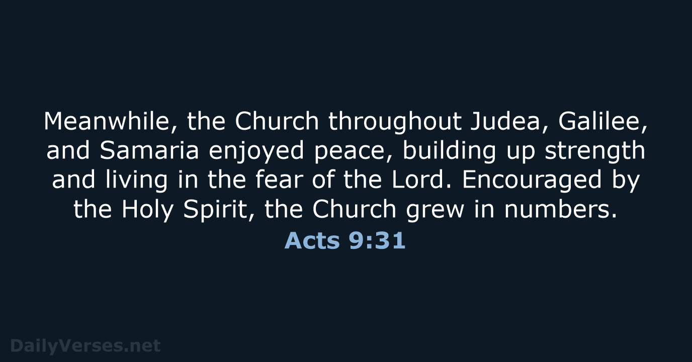 Acts 9:31 - NCB