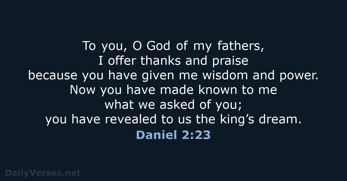 Daniel 2:23 - NCB