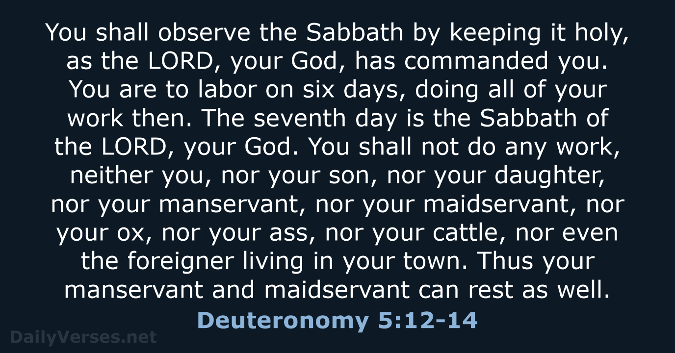 Deuteronomy 5:12-14 - NCB