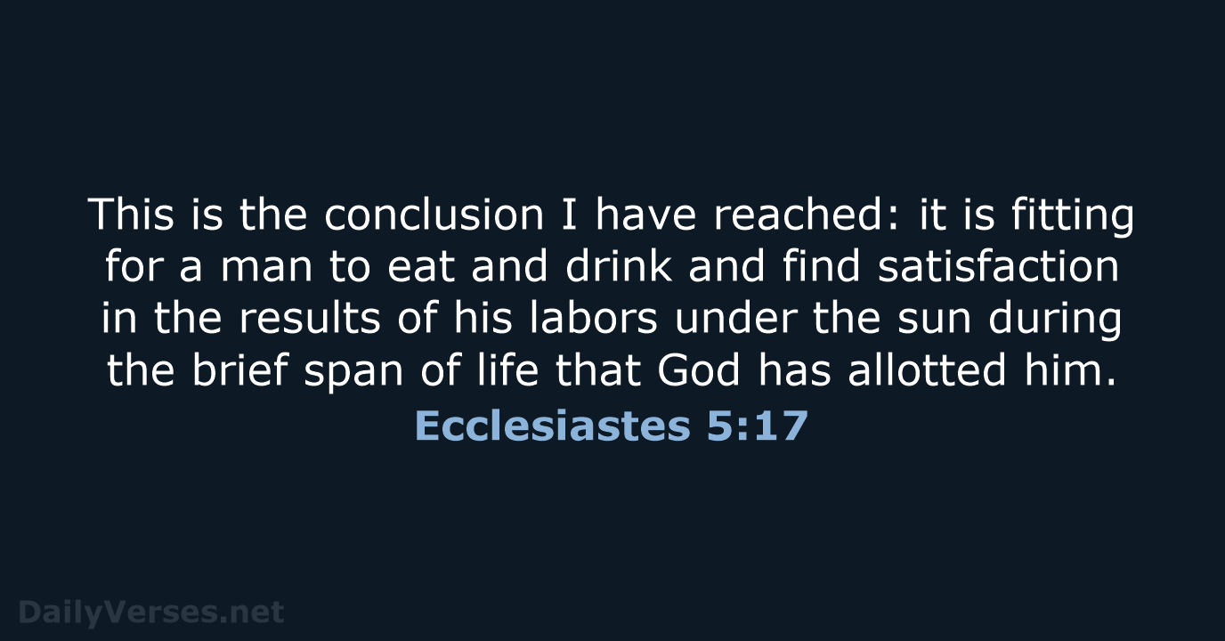 Ecclesiastes 5:17 - NCB