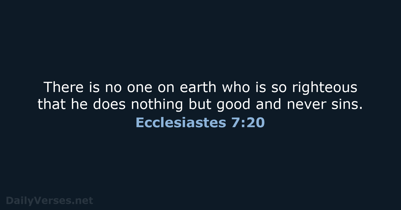 Ecclesiastes 7:20 - NCB