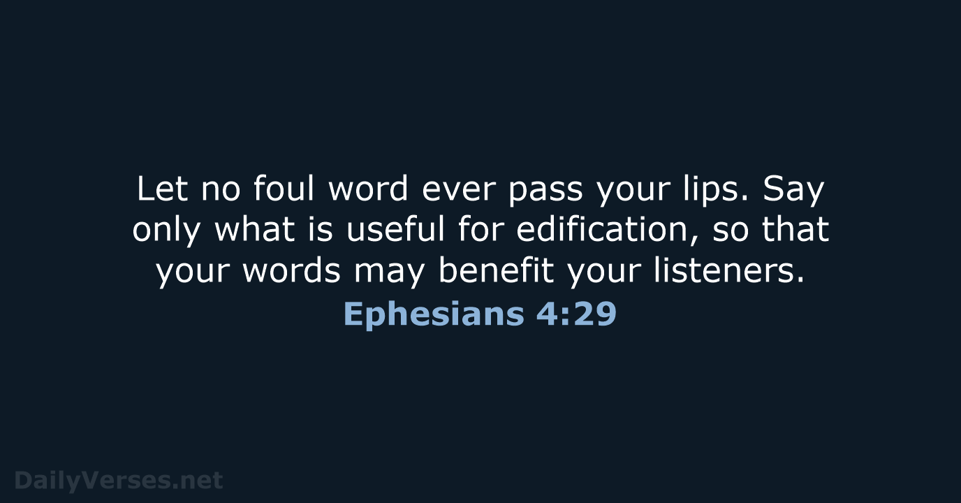 Ephesians 4:29 - NCB