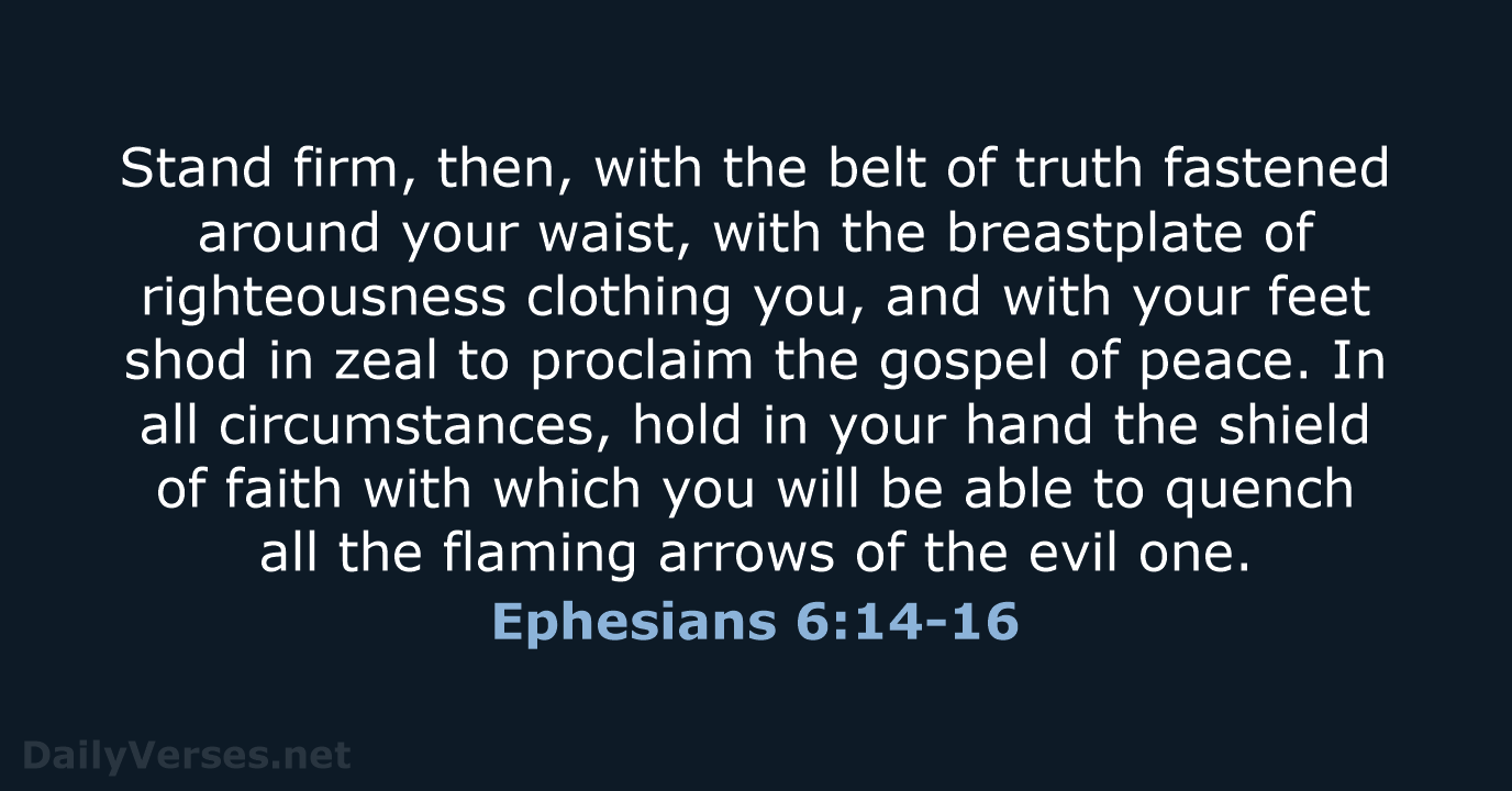 Ephesians 6:14-16 - NCB