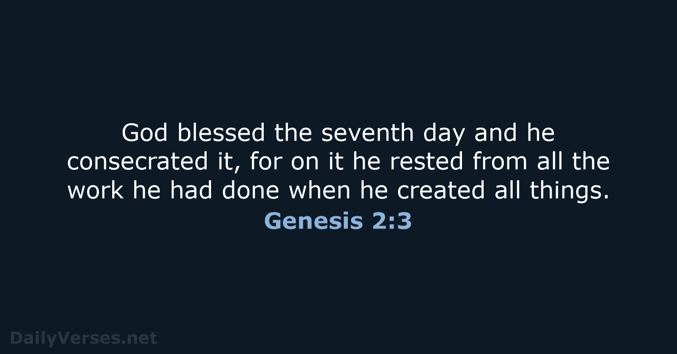 Genesis 2:3 - NCB