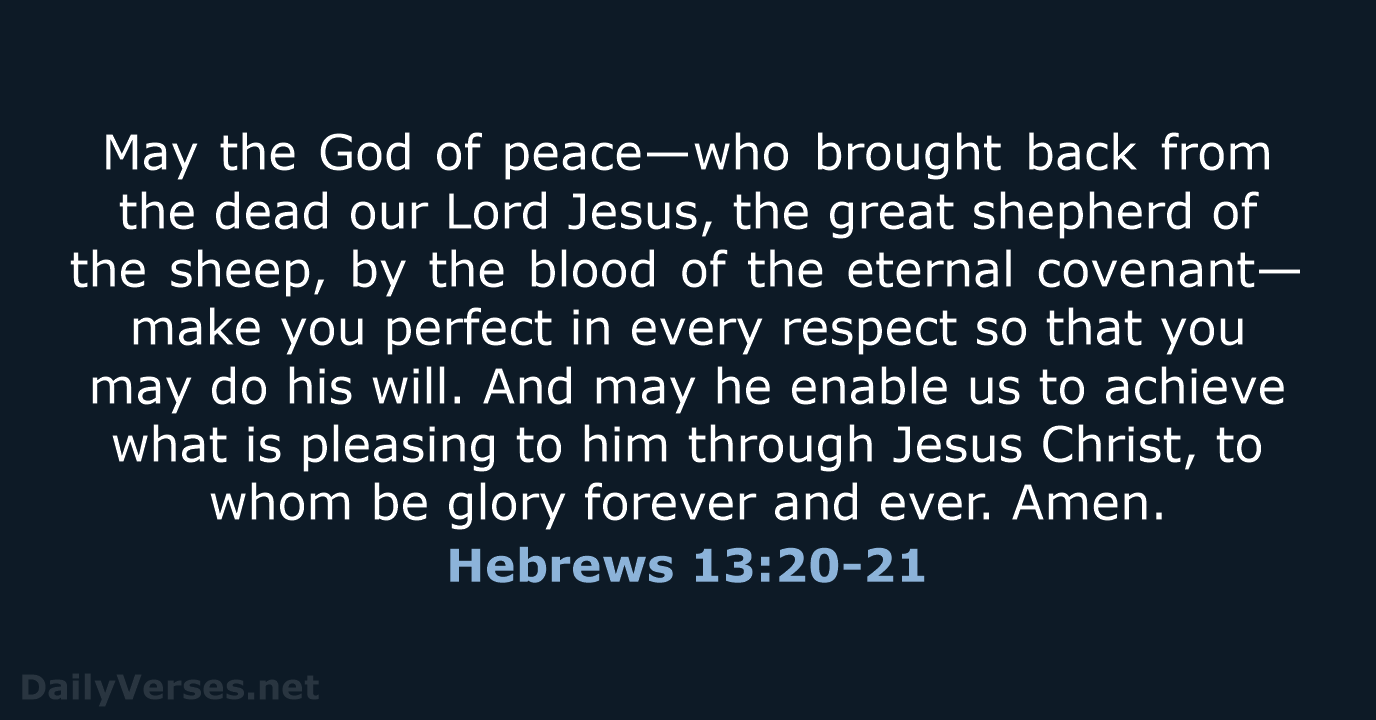 Hebrews 13:20-21 - NCB