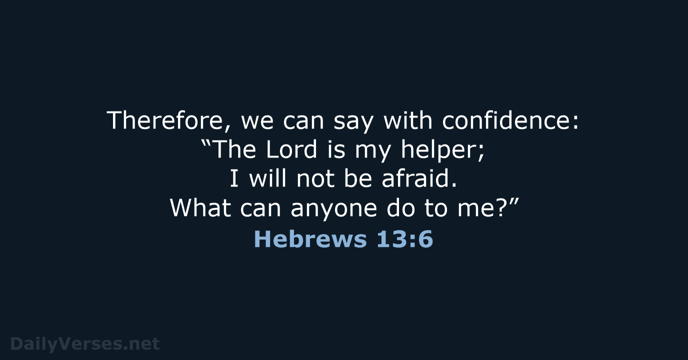 Hebrews 13:6 - NCB