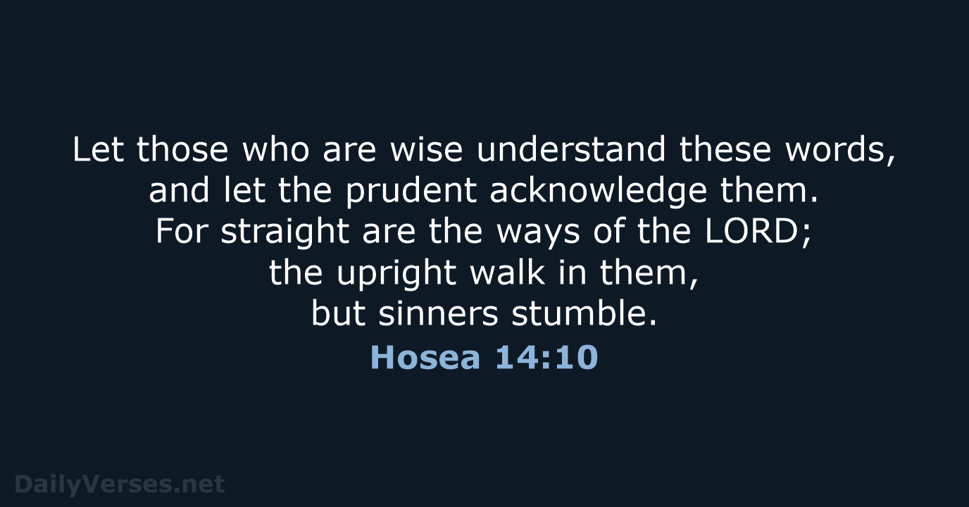 Hosea 14:10 - NCB
