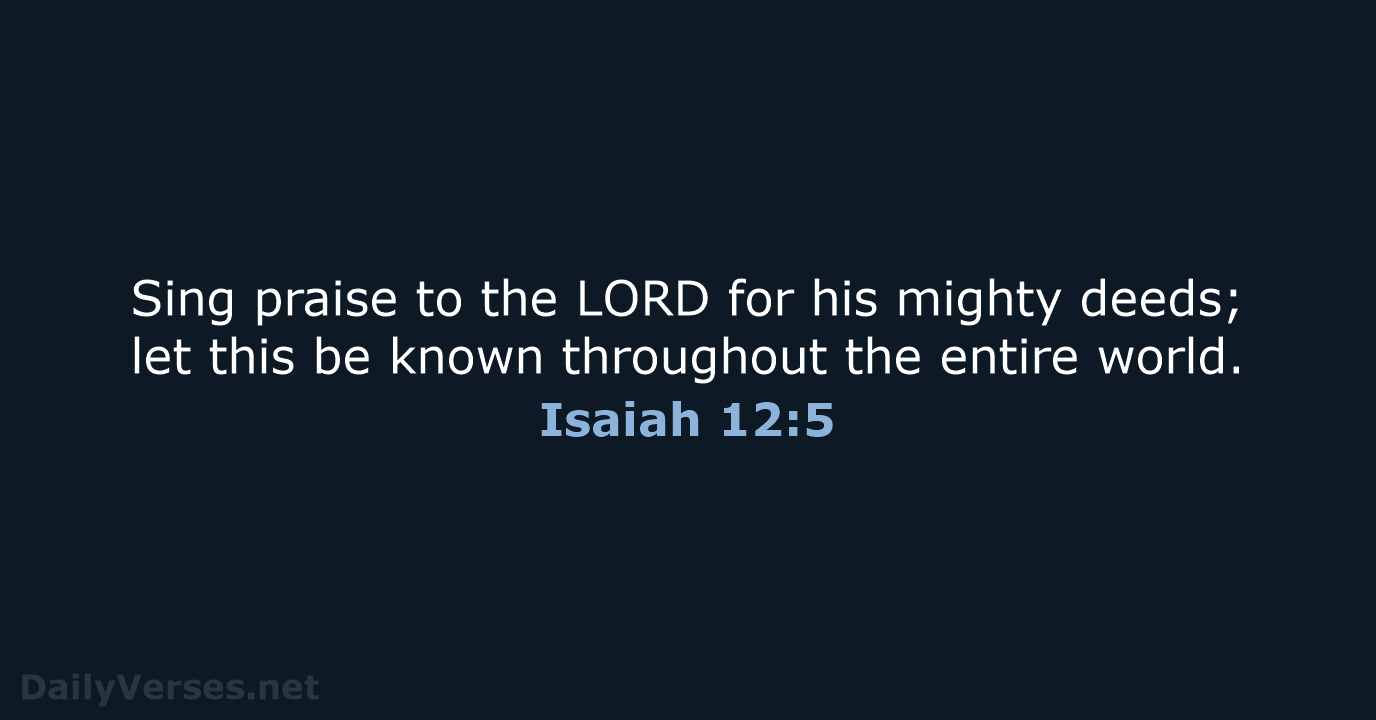 Isaiah 12:5 - NCB
