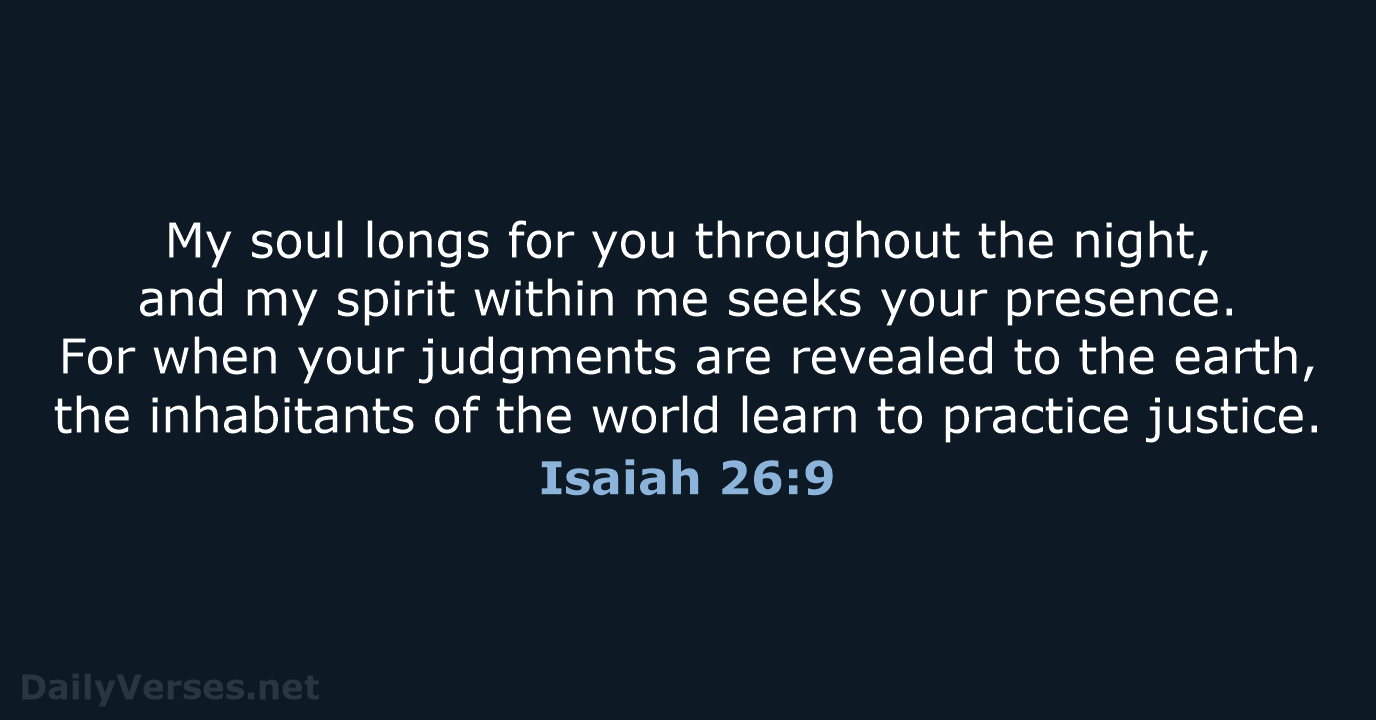 Isaiah 26:9 - NCB