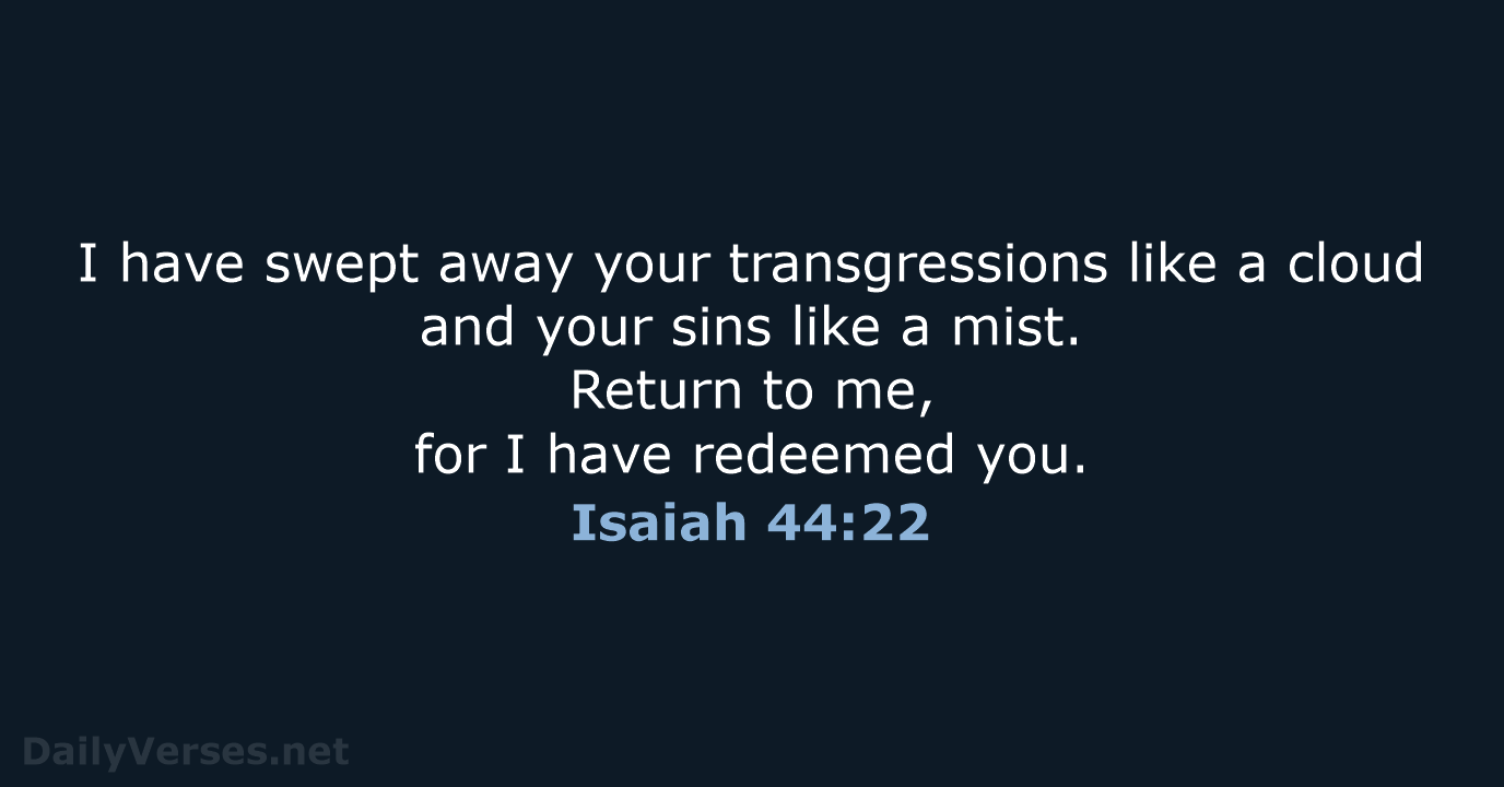 Isaiah 44:22 - NCB