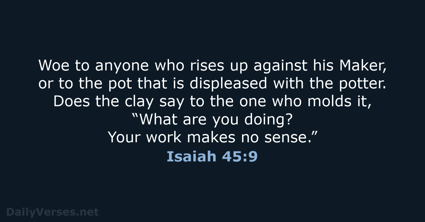 Isaiah 45:9 - NCB