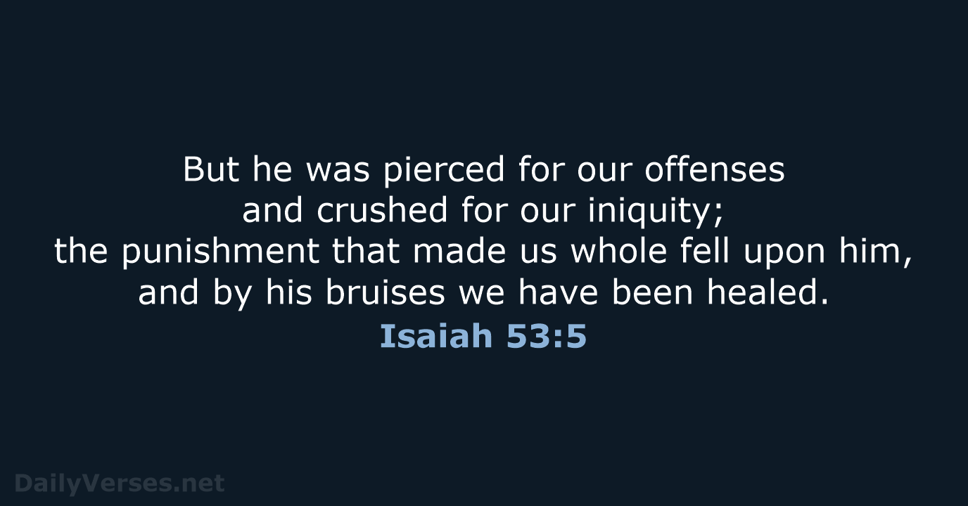 Isaiah 53:5 - NCB