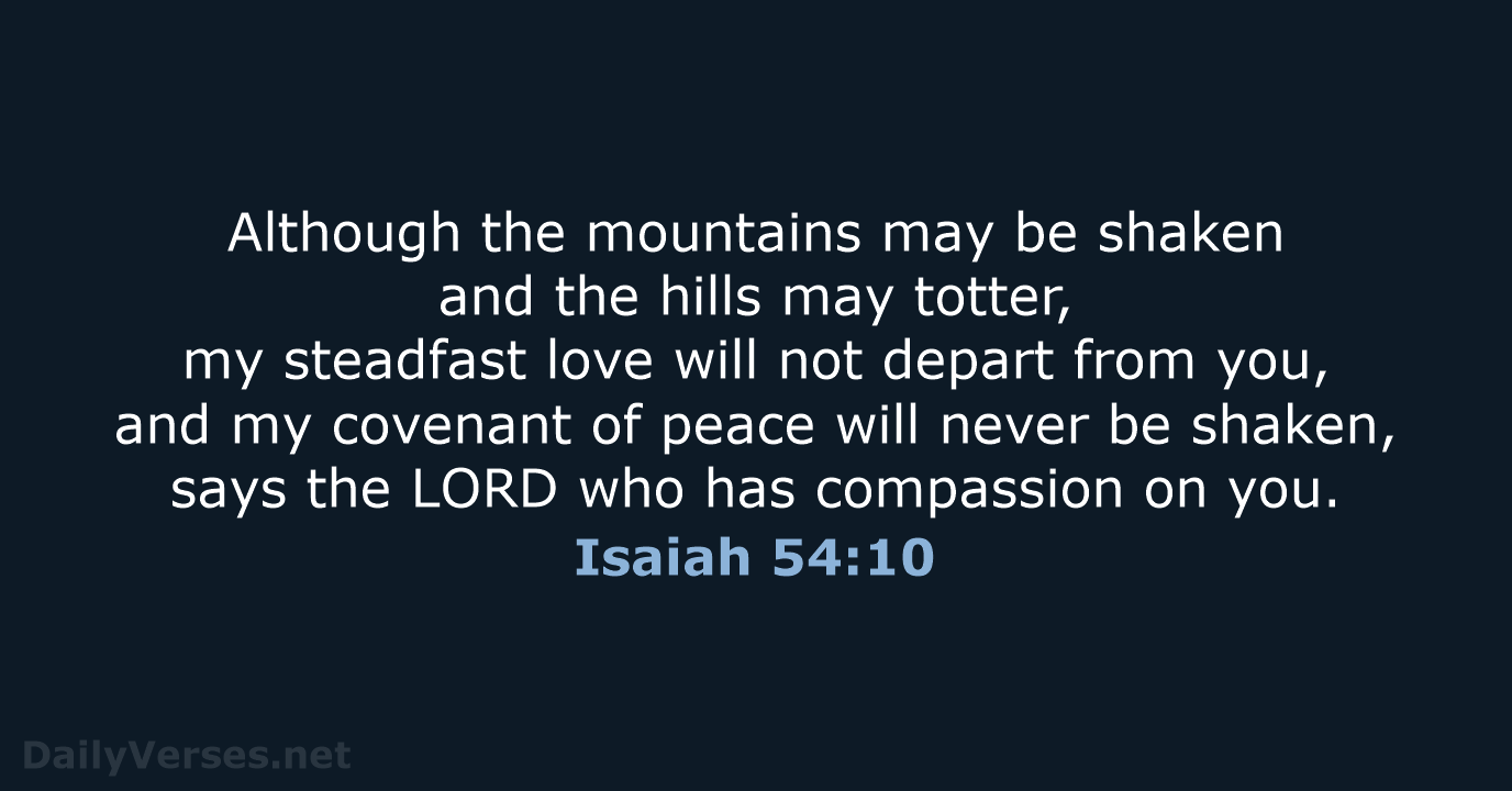 Isaiah 54:10 - NCB