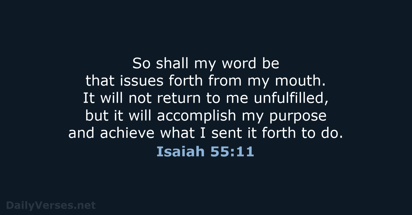 Isaiah 55:11 - NCB