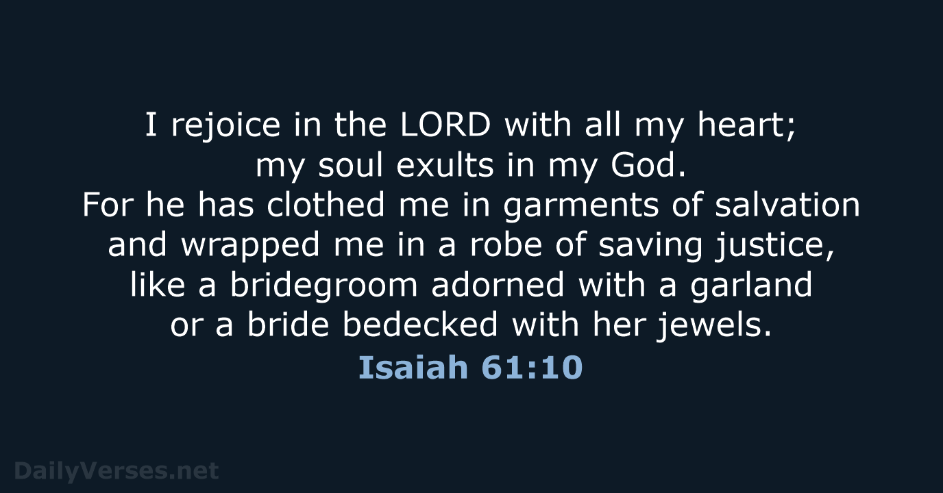 Isaiah 61:10 - NCB
