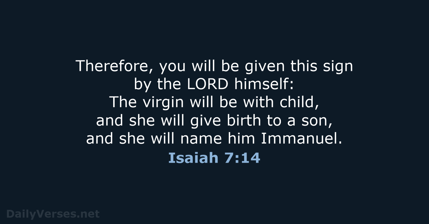 Isaiah 7:14 - NCB