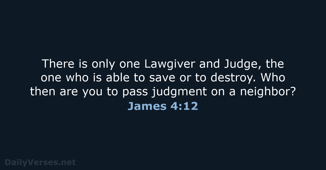 James 4:12 - NCB