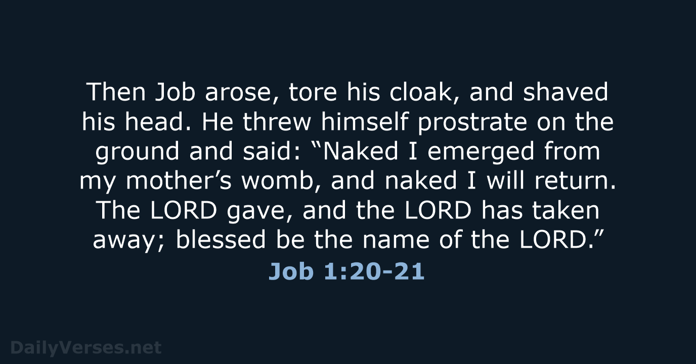 Job 1:20-21 - NCB
