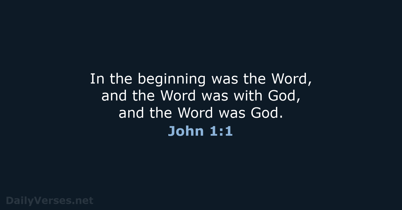 John 1:1 - NCB