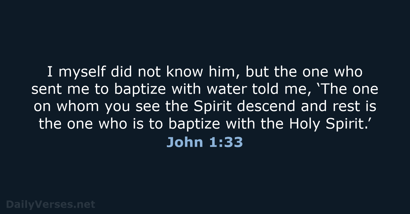 John 1:33 - NCB