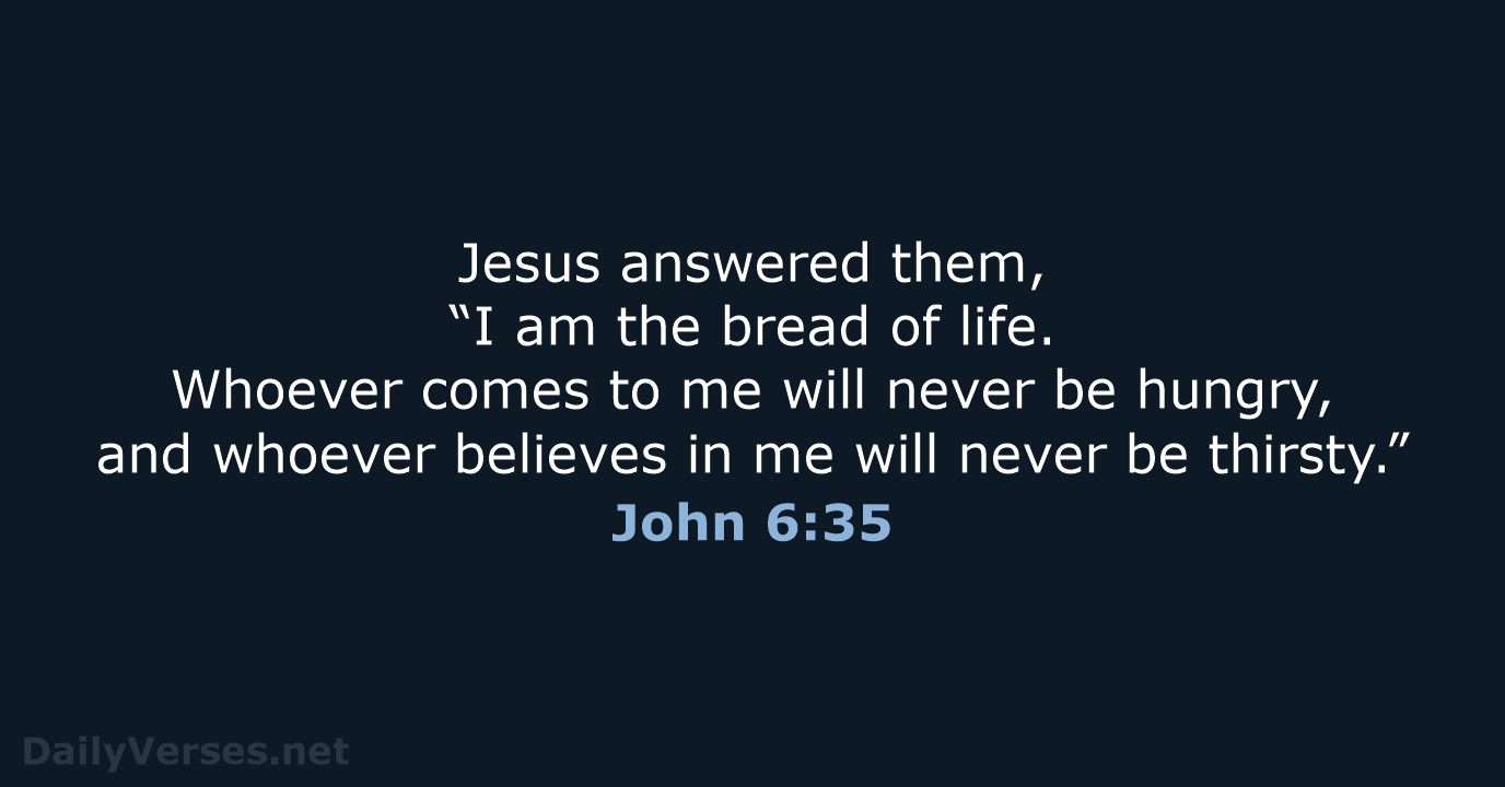 John 6:35 - NCB