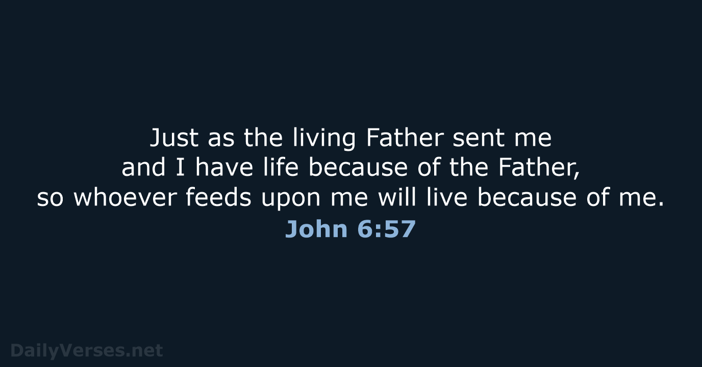 John 6:57 - NCB
