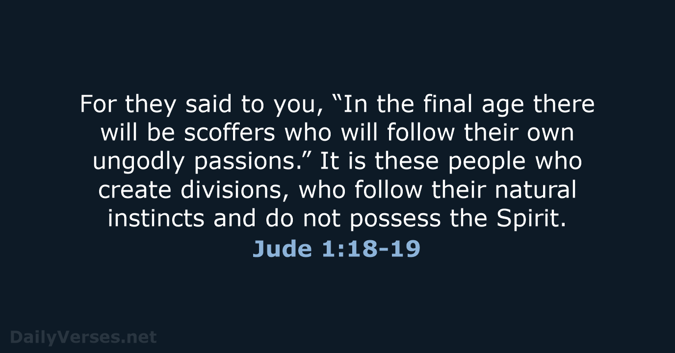 Jude 1:18-19 - NCB