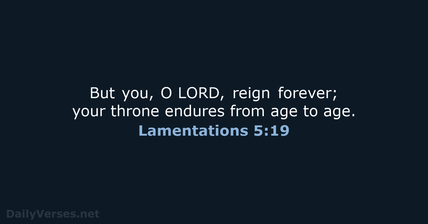 Lamentations 5:19 - NCB