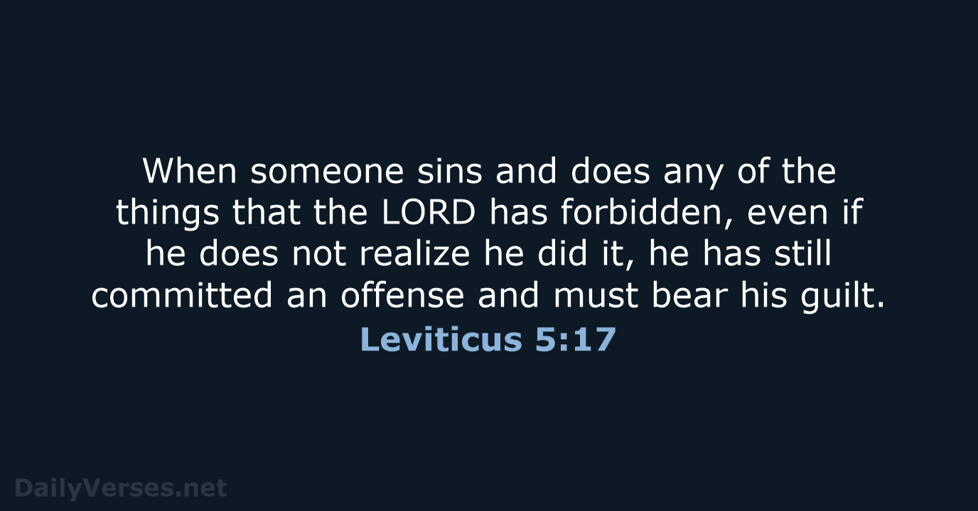Leviticus 5:17 - NCB