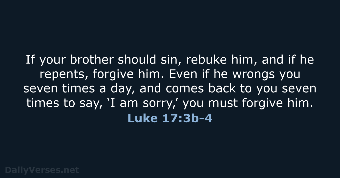 Luke 17:3b-4 - NCB