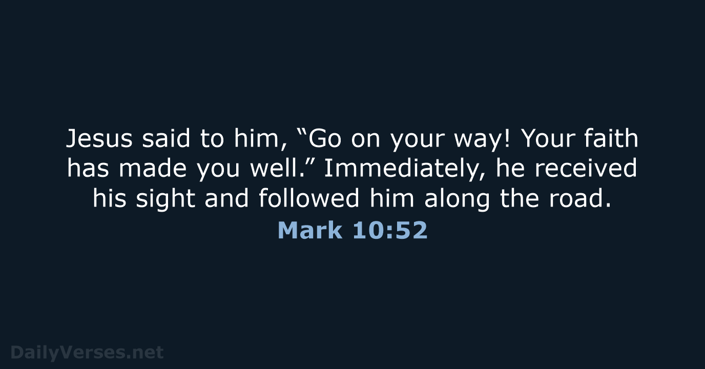 Mark 10:52 - NCB