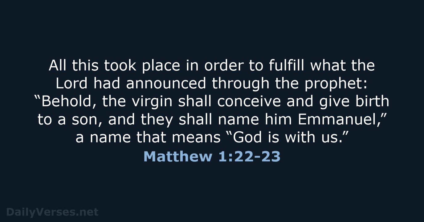 Matthew 1:22-23 - NCB
