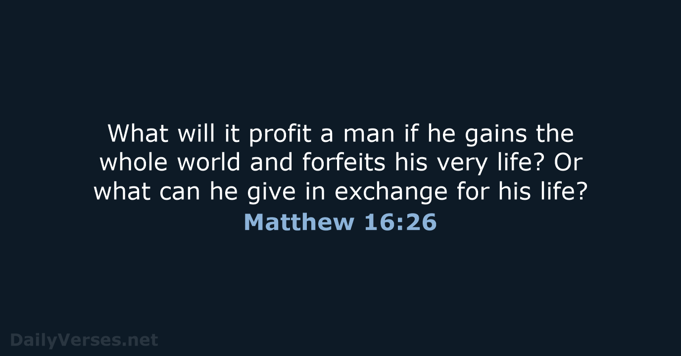 Matthew 16:26 - NCB