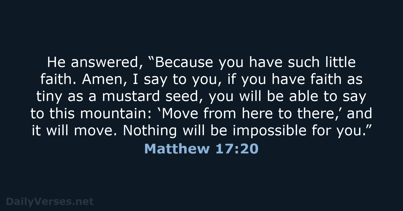Matthew 17:20 - NCB