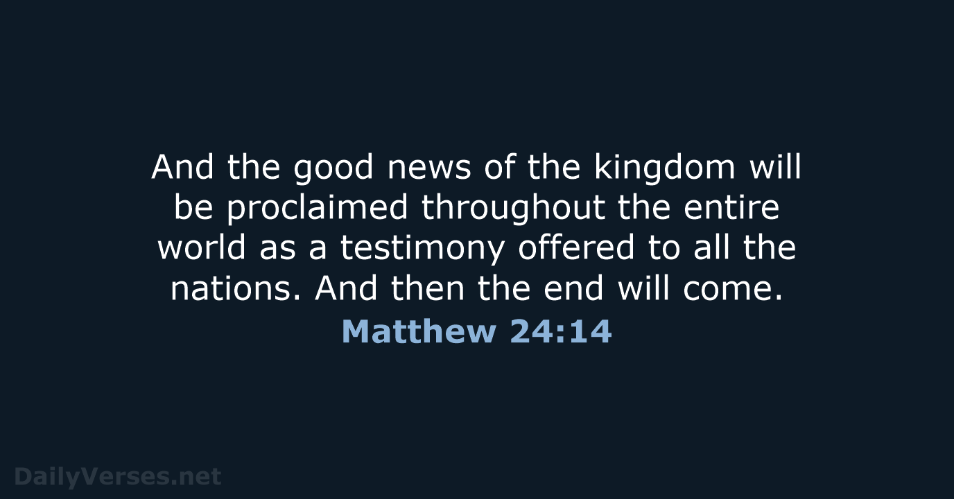 Matthew 24:14 - NCB