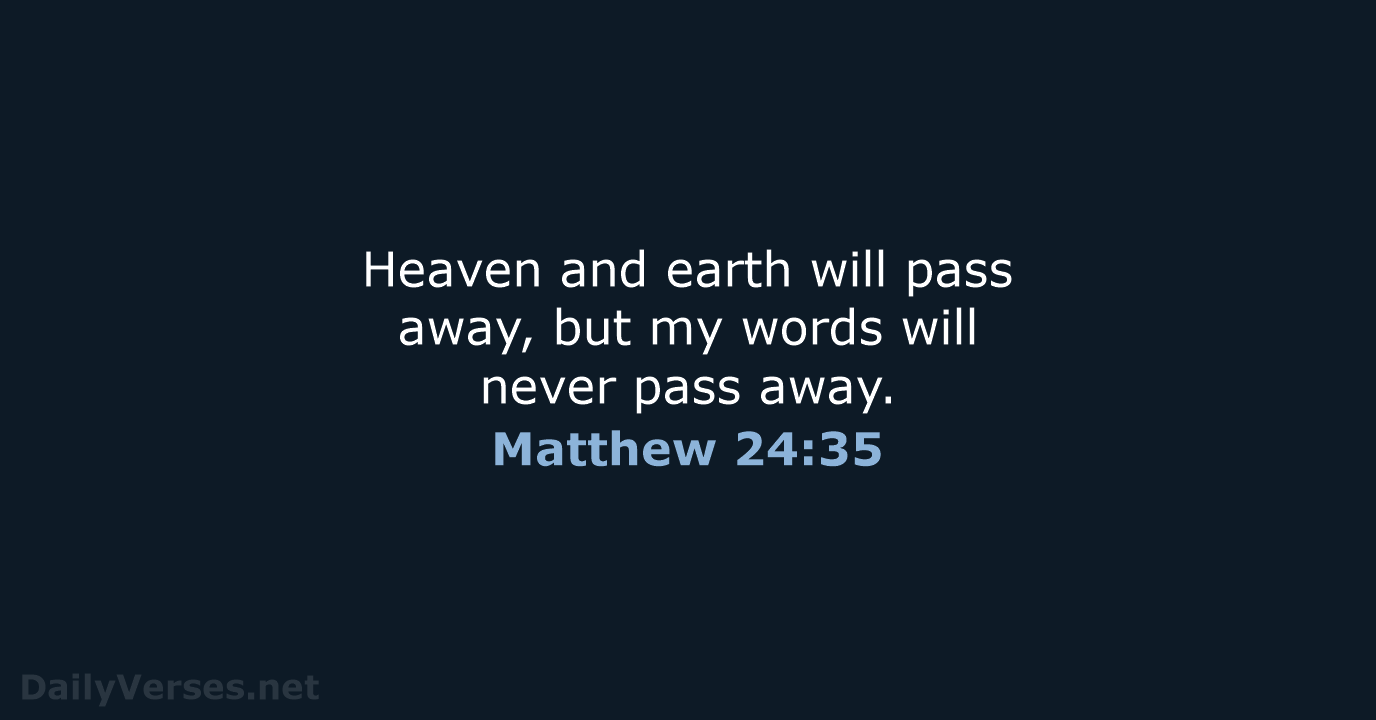 Matthew 24:35 - NCB