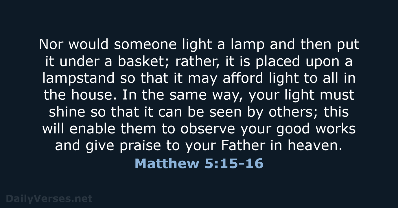 Matthew 5:15-16 - NCB