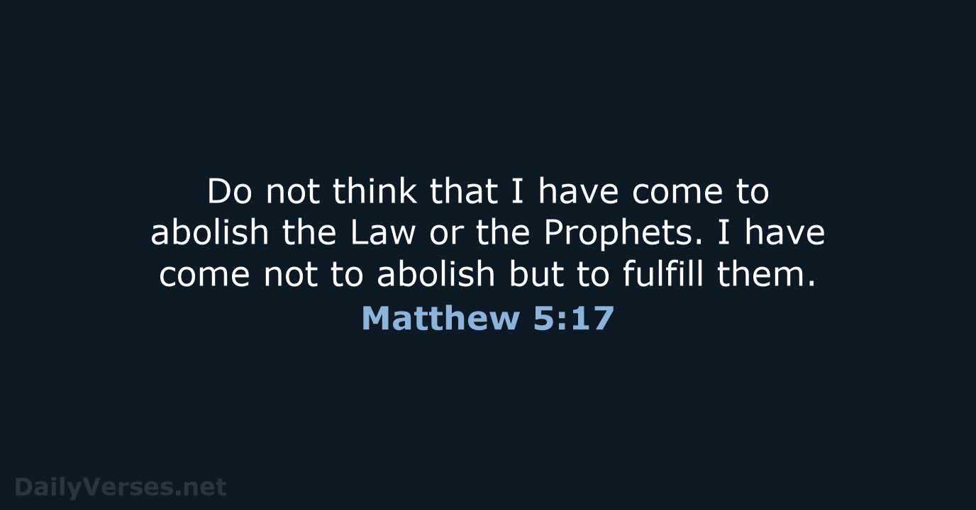 Matthew 5:17 - NCB