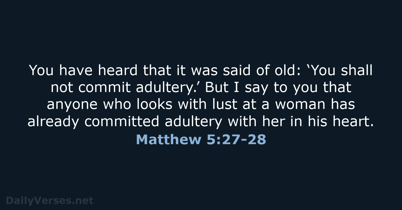 Matthew 5:27-28 - NCB