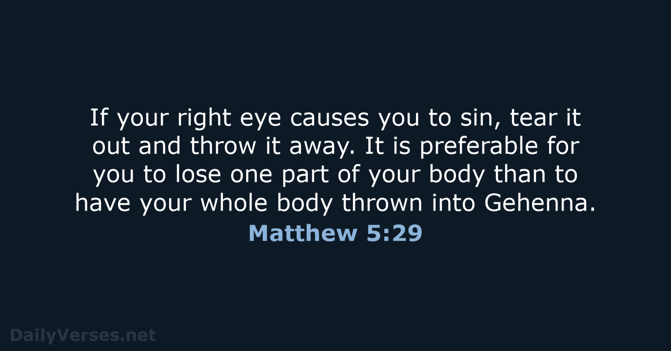 Matthew 5:29 - NCB