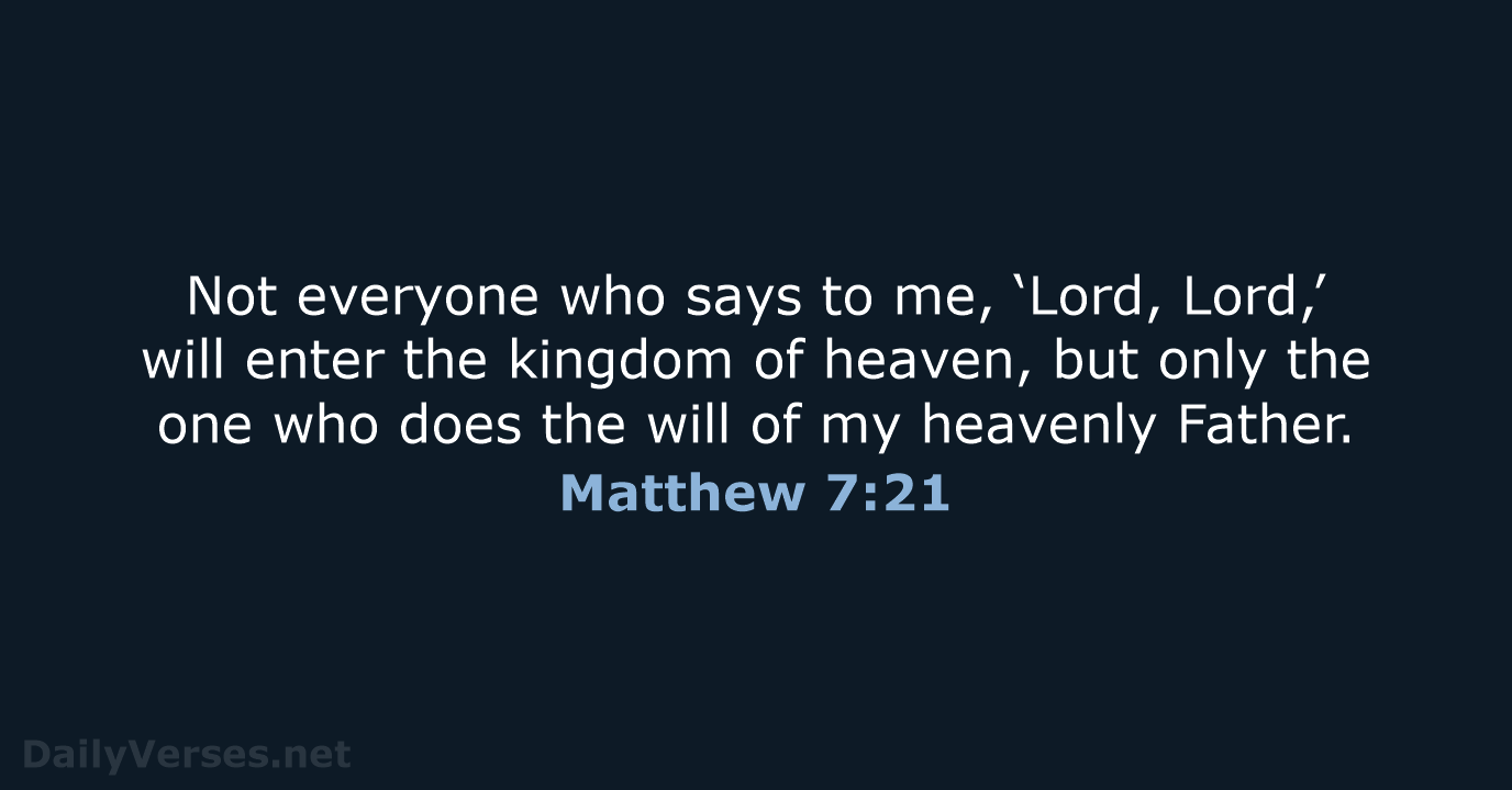 Matthew 7:21 - NCB