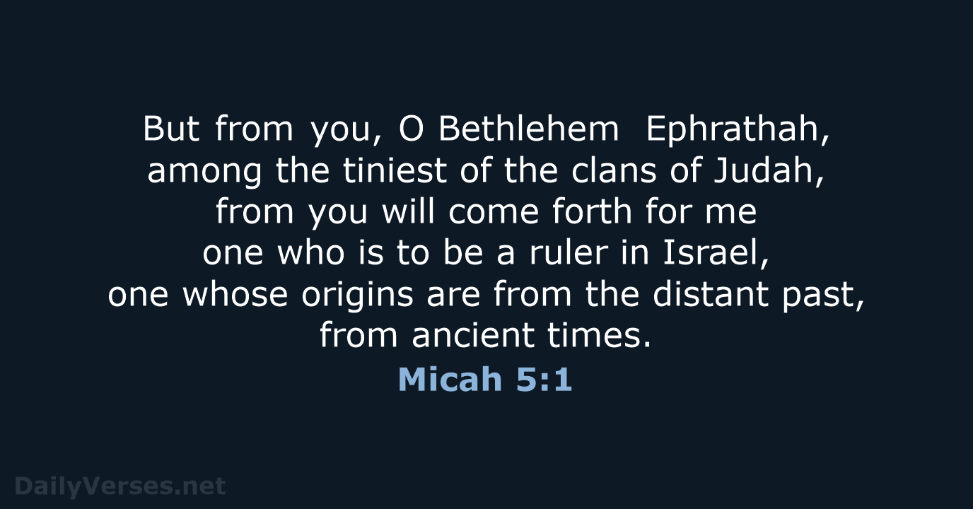 Micah 5:1 - NCB