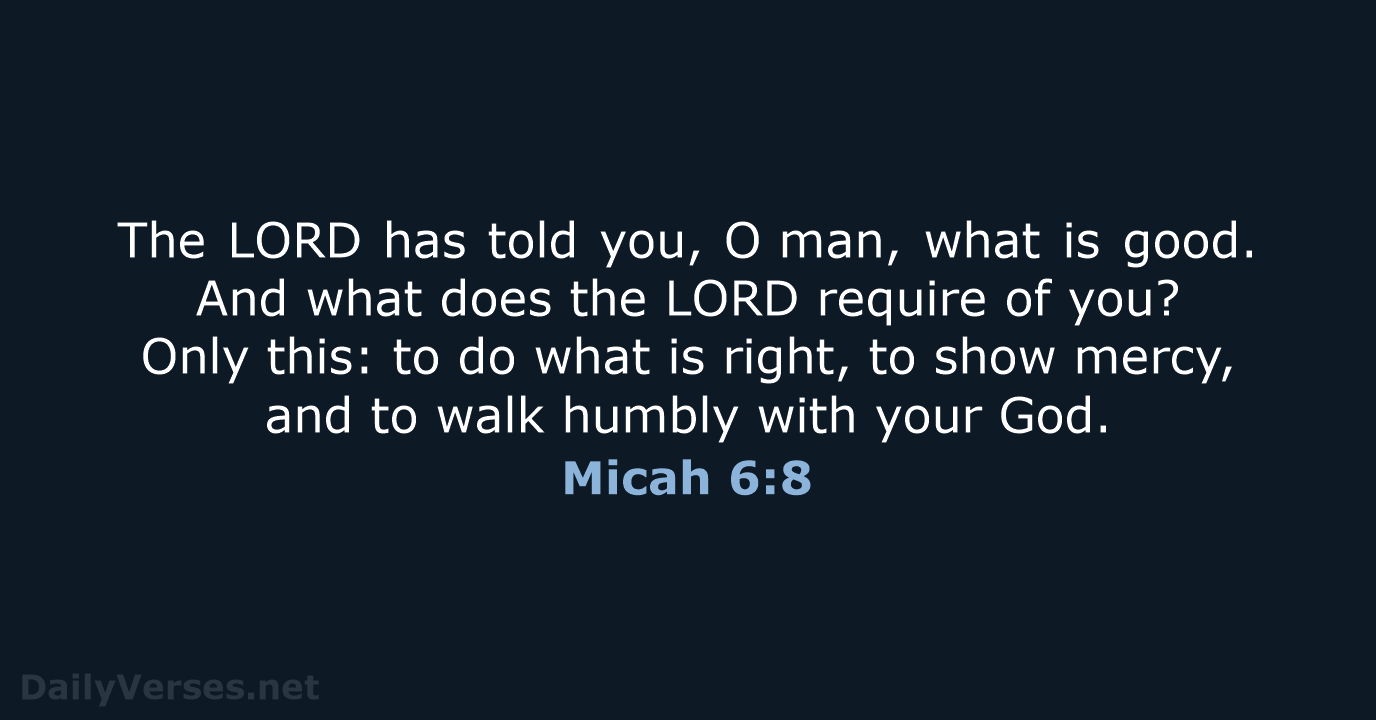 Micah 6:8 - NCB