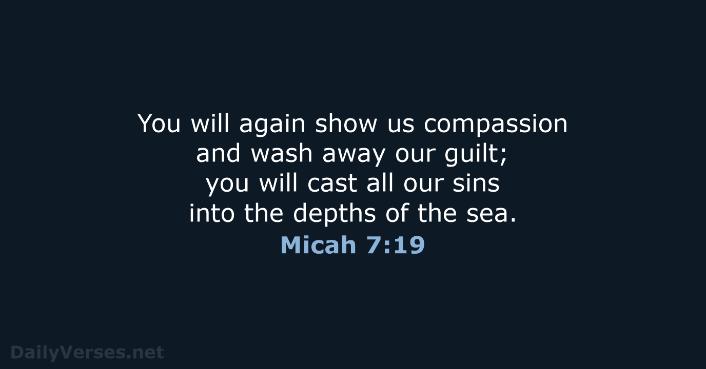 Micah 7:19 - NCB