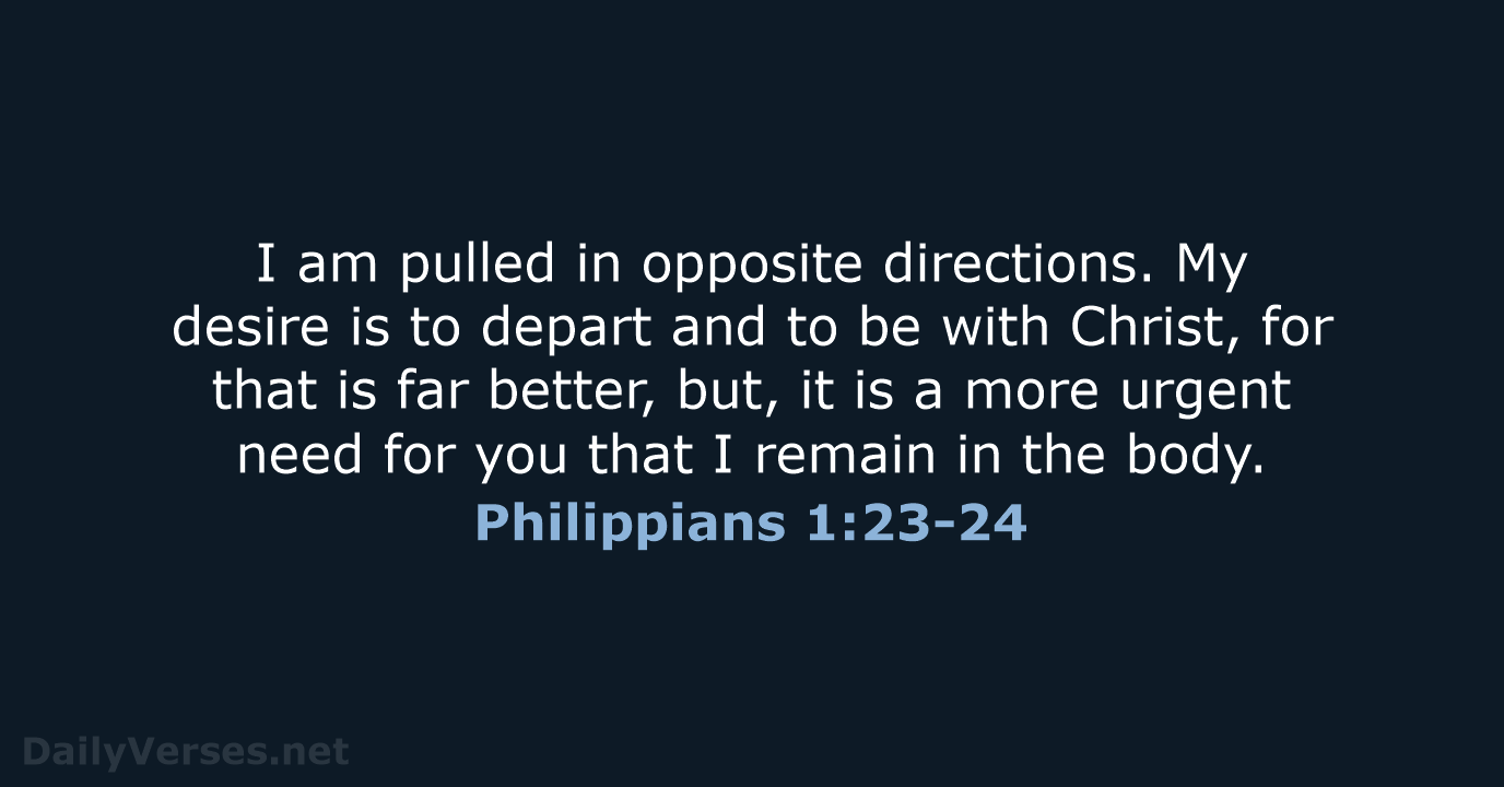 Philippians 1:23-24 - NCB