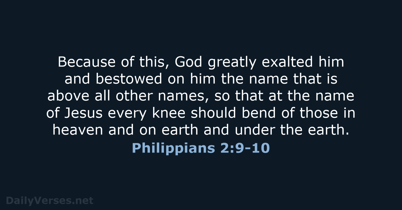 Philippians 2:9-10 - NCB