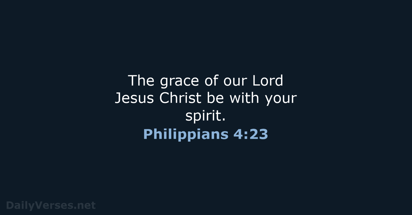 Philippians 4:23 - NCB